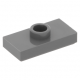 LEGO lapos elem 1 bütyökkel középen 1×2, sötétszürke (15573/3794)